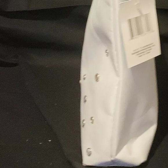 Black & White Small Tote Handbag Sassy & Chic Flower Jewels Purse Wedding - Picture 4 of 8